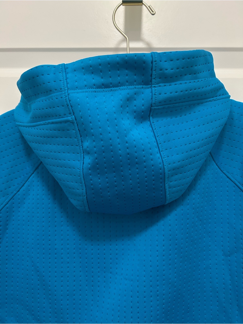 Athleta Bright Blue Quarter-Zip Hoodie Sweatshirt - Picture 7 of 10